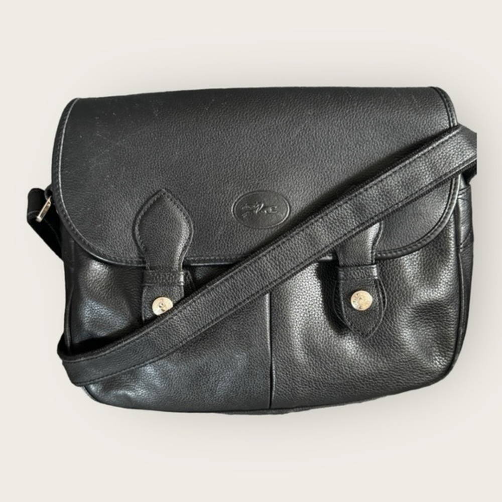 leather Longchamp crossbody bag